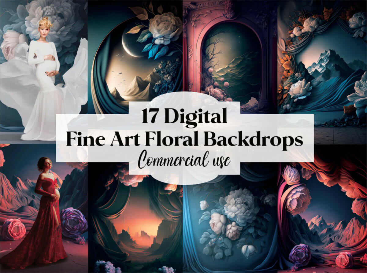 17 fine art backdrops bundle
